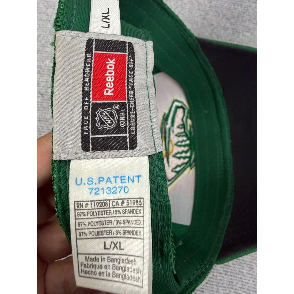 Minnesota Wild Reebok NHL‎ Face Off Trucker Hat Green White FitMax 70 L/XL